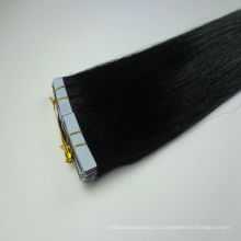 оптом фабрика дважды обращается прямые черные ленты девственницы волос плоским наконечником наращивание волос от производителя